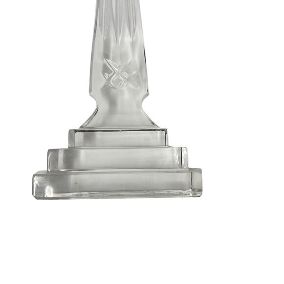 Towle 24% Lead Crystal Standing Cross 9" Tall Hand Cut Made in Poland CHIP - Picture 16 of 16
